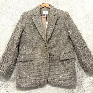 Banana Republic Tweed Blazer in Beige/Brown